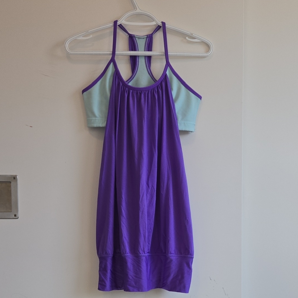 Lululemon Athletica Violet and Aqua Tank Top